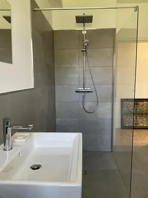 Ein Badezimmer in der Unterkunft Moselglück