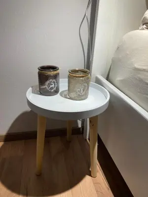 Ein Bett oder Betten in einem Zimmer der Unterkunft Overkamps - das Ferienhaus Odernheim