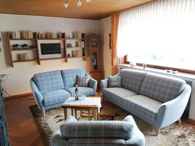 Ein Sitzbereich in der Unterkunft Ferienhaus Eifelmomente