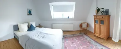Ein Bett oder Betten in einem Zimmer der Unterkunft Pferdekopfhaus