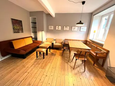 Ein Sitzbereich in der Unterkunft Ferienlodge von Scotti