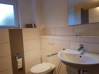 Ein Badezimmer in der Unterkunft Ferienwohnung im Brohlbachtal