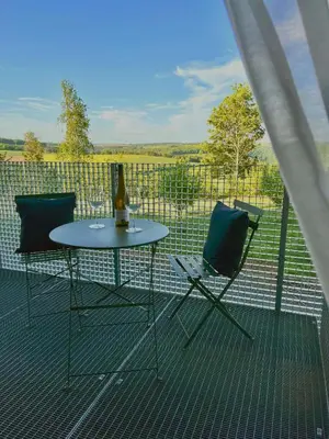 Ein Balkon oder eine Terrasse in der Unterkunft Ferienwohnungen Faulhauer