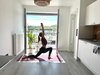 Gäste, die in der Unterkunft Buddha Apartment - stadtnah, Balkon, Parkplatz, E-Ladestation für Autos & Fahrräder, Fitnessstudio übernachten