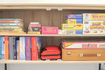 Die Bibliothek in der Ferienwohnung