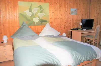 Ein Bett oder Betten in einem Zimmer der Unterkunft Ferienwohnung Hofmann