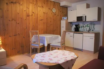 Küche/Küchenzeile in der Unterkunft Ferienwohnung Hofmann