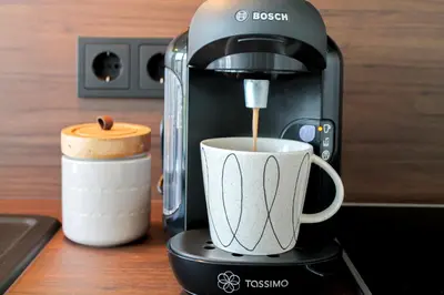 Kaffee-/Teezubehör in der Unterkunft Special Apartment - stadtnah, Balkon, Parkplatz, E-Ladestation, Gitterbox für Fahrräder, Fitnessstudio