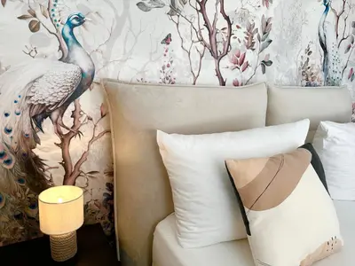 Ein Sitzbereich in der Unterkunft Special Apartment - stadtnah, Balkon, Parkplatz, E-Ladestation, Gitterbox für Fahrräder, Fitnessstudio
