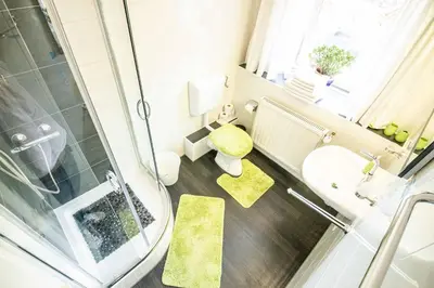 Ein Badezimmer in der Unterkunft Gasthaus Tannenhof