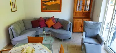 Ein Sitzbereich in der Unterkunft Casa Servatius