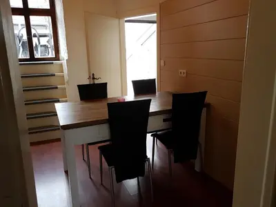 Ein Sitzbereich in der Unterkunft Haus Am Bachgasse - Haus von 1777 mit Sauna