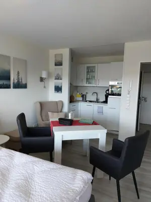 Küche/Küchenzeile in der Unterkunft Loreley Lounge II