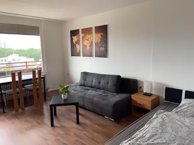Ein Sitzbereich in der Unterkunft B1107, Schönes Appartement mit Traumblick
