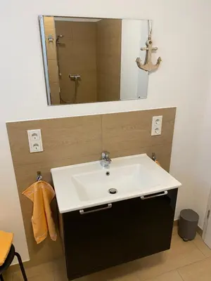 Ein Badezimmer in der Unterkunft Ferienwohnung Im Dhrontal