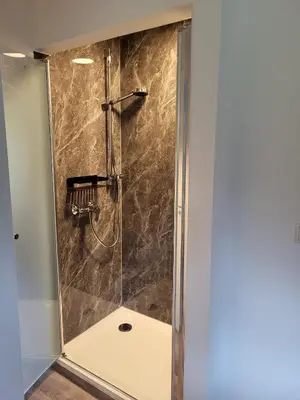 Ein Badezimmer in der Unterkunft Haus Petra