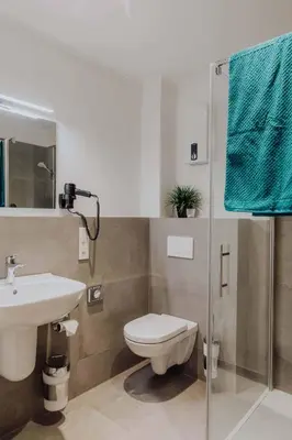 Ein Badezimmer in der Unterkunft Pascals Ruhestube