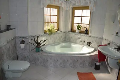 Ein Badezimmer in der Unterkunft Gästehaus Lara