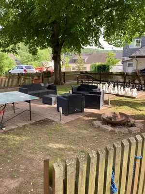 Ein Kinderspielbereich in der Unterkunft Bergs Bahnhof