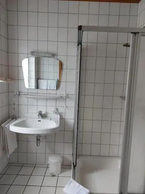 Ein Badezimmer in der Unterkunft Wein- und Gästehaus Hermes-Hoffmann