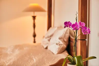 Ein Bett oder Betten in einem Zimmer der Unterkunft Bildstein's 
