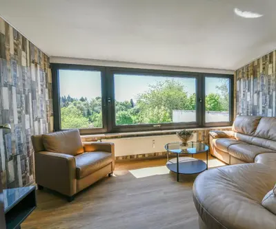 Ein Sitzbereich in der Unterkunft Der Eifel Perle Manderscheid