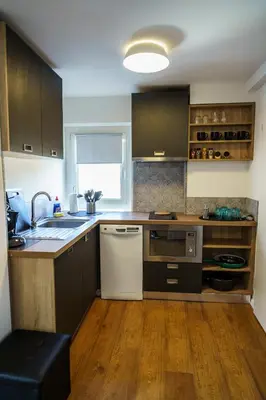 Küche/Küchenzeile in der Unterkunft Mosel-Apartments-Koblenz