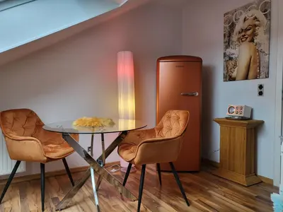 Ein Sitzbereich in der Unterkunft Lounge 5 Singleapartment