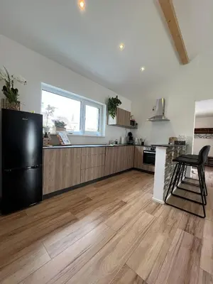 Küche/Küchenzeile in der Unterkunft Ferienwohnung 'Moseltraum'