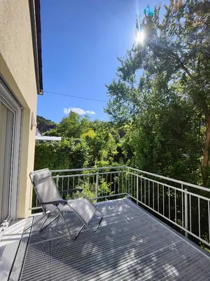 Ein Balkon oder eine Terrasse in der Unterkunft Ferienwohnung 'Moseltraum'