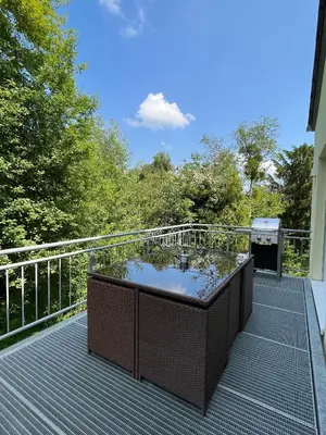 Ein Balkon oder eine Terrasse in der Unterkunft Ferienwohnung 'Moseltraum'