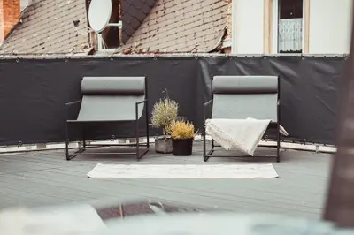 Ein Sitzbereich in der Unterkunft Exklusive Mosel-FeWo in Senheim - große Dachterrasse - Netflix - Waschmaschine