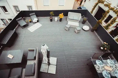 Ein Sitzbereich in der Unterkunft Exklusive Mosel-FeWo in Senheim - große Dachterrasse - Netflix - Waschmaschine