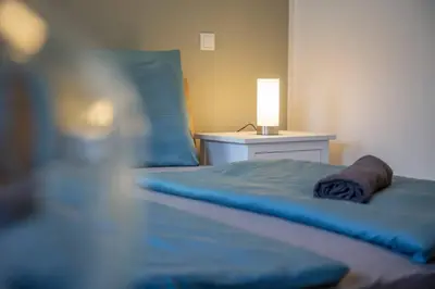 Ein Bett oder Betten in einem Zimmer der Unterkunft Stilvolle Wohnung bei Cochem - 2 Schlafzimmer