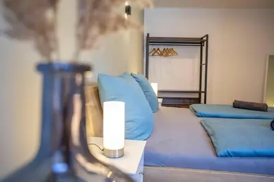 Ein Bett oder Betten in einem Zimmer der Unterkunft Stilvolle Wohnung bei Cochem - 2 Schlafzimmer