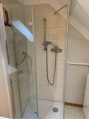 Ein Badezimmer in der Unterkunft idyllisches Mühlengebäude