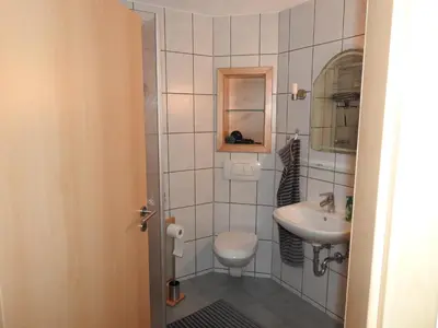 Ein Badezimmer in der Unterkunft Moselweinlaub