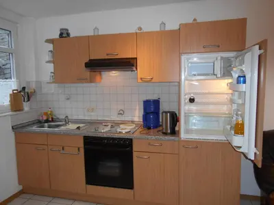 Küche/Küchenzeile in der Unterkunft Wohnung Feuerberg mit Südbalkon