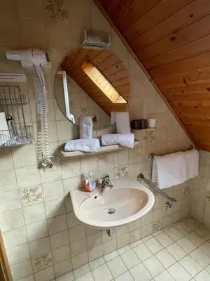 Ein Badezimmer in der Unterkunft Hotel Pension Balthasar