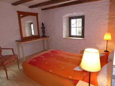Ein Bett oder Betten in einem Zimmer der Unterkunft Ferienhaus am Eifelsteig