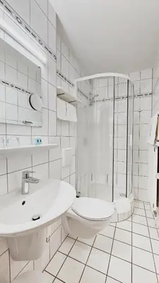 Ein Badezimmer in der Unterkunft Vintage Hotel Petrisberg