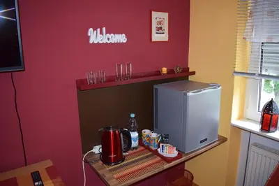 Küche/Küchenzeile in der Unterkunft Gästezimmer Leonore