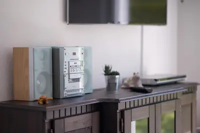 Küche/Küchenzeile in der Unterkunft Ferienwohnung Schwalbennest