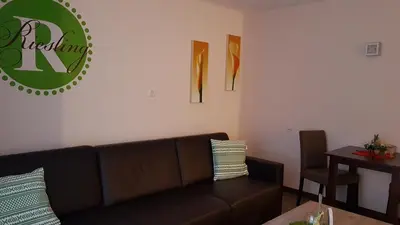 Ein Sitzbereich in der Unterkunft Brunnenhof