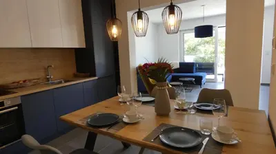 Küche/Küchenzeile in der Unterkunft Moselufer Apartments