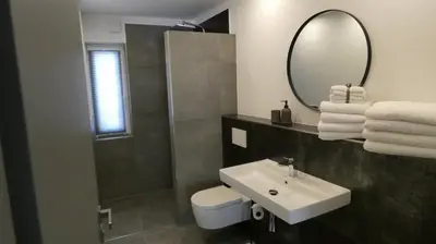 Ein Badezimmer in der Unterkunft Moselufer Apartments