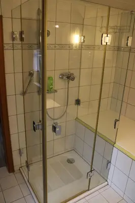 Ein Badezimmer in der Unterkunft Gästehaus Rheinburgenblick