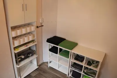 Küche/Küchenzeile in der Unterkunft Gästehaus Rheinburgenblick