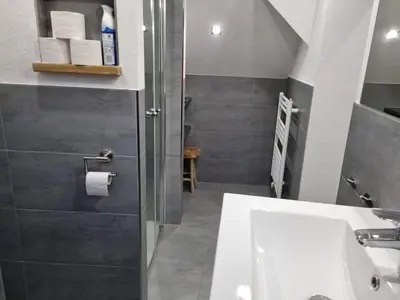 Ein Badezimmer in der Unterkunft Ferienwohnungen KAMELIA