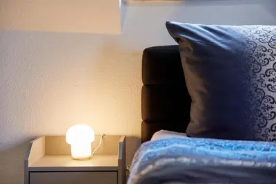 Ein Bett oder Betten in einem Zimmer der Unterkunft Ferienhaus alte Mühle
